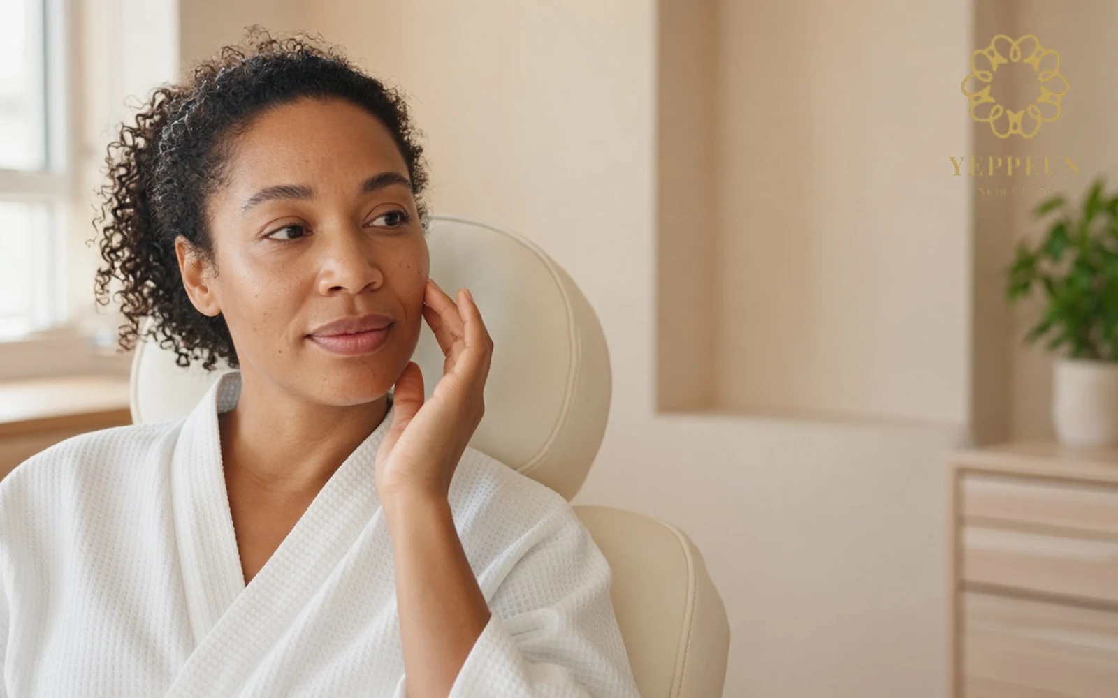Skin booster photo of a woman with hydrated, healthy-looking skin - Yeppeun Skin Clinic Dubai